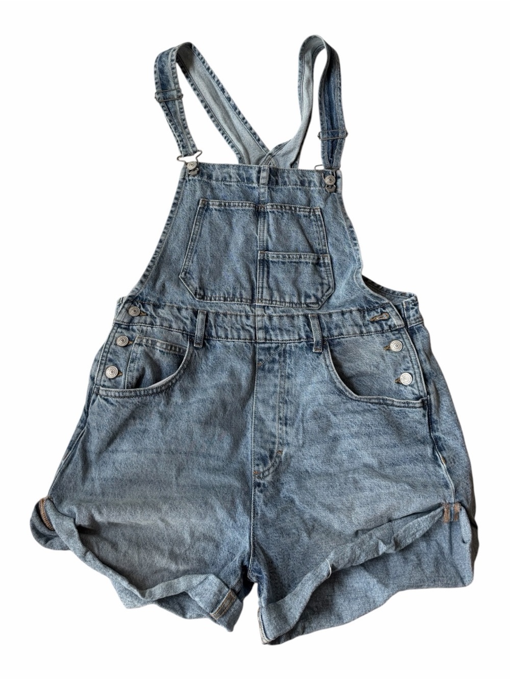 We The Free Light Blue Denim Short Overalls *worn once!